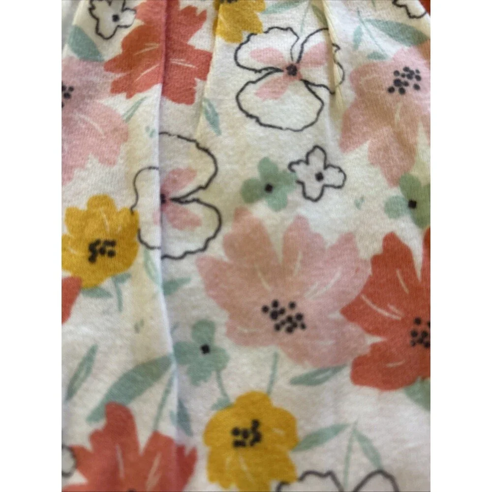 Child Of Mine by Carters Baby Girl 0-3 Months Floral Snap Romper Summer Pink